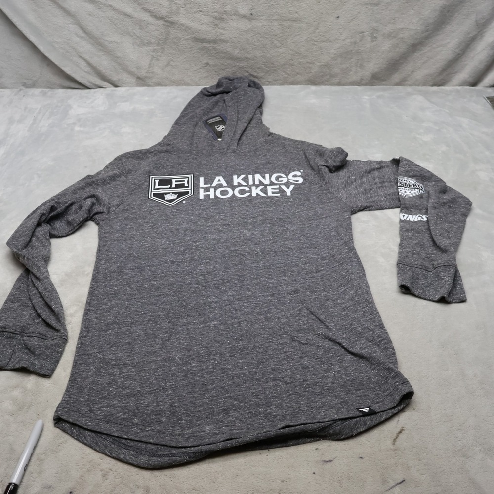 LA Kings Hoodie Women Small Fanatics Gray NHL Hockey Fan Gear Graphic $42 NEW
